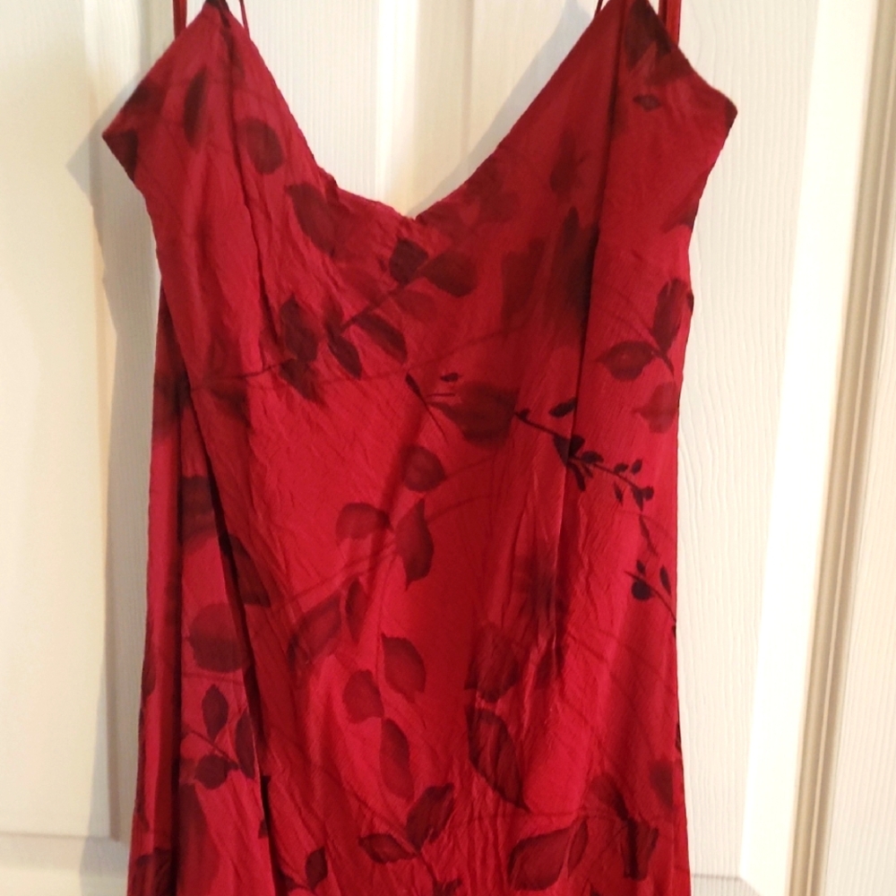 Ann Taylor Vibrant Red Silk Dress